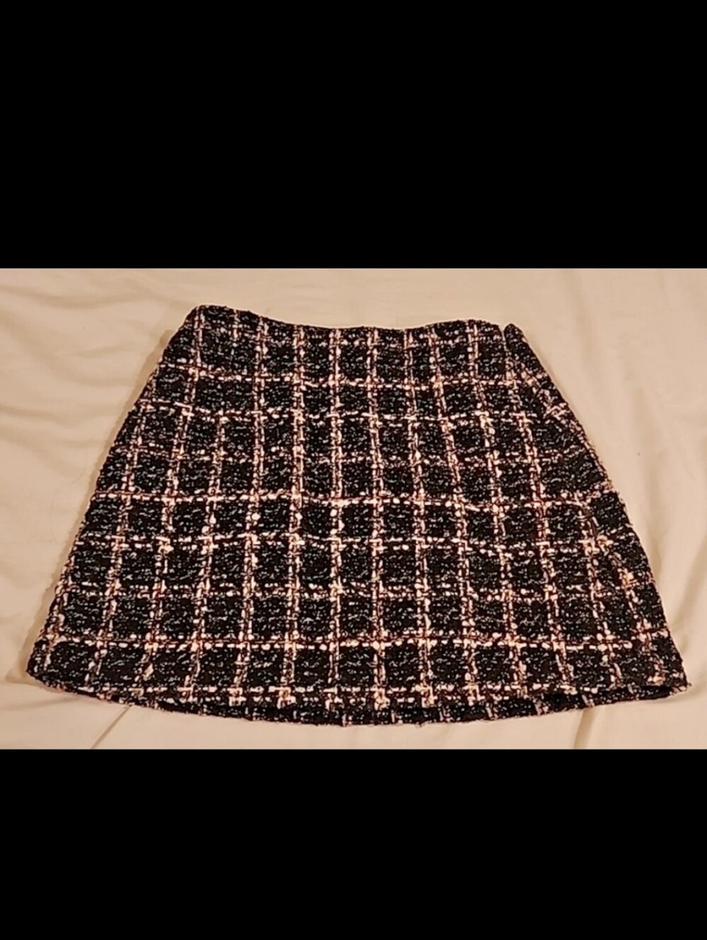 Abercrombie & Fitch Plaid Tweed Mini Skirt XS